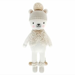 Cuddle & Kind Stella Polar Bear Doll Hand Knitted Peru 13” Plush Animal Toy